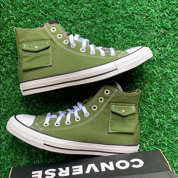 CONVERSE CTAS POCKET HI CYPRESS GREEN/BLACK/WHT WM - Picture 13 of 16